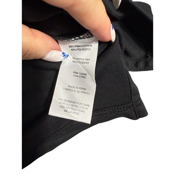 TravisMathew Black Gray Stripe Polo Shirt Size Small - Picture 3 of 8